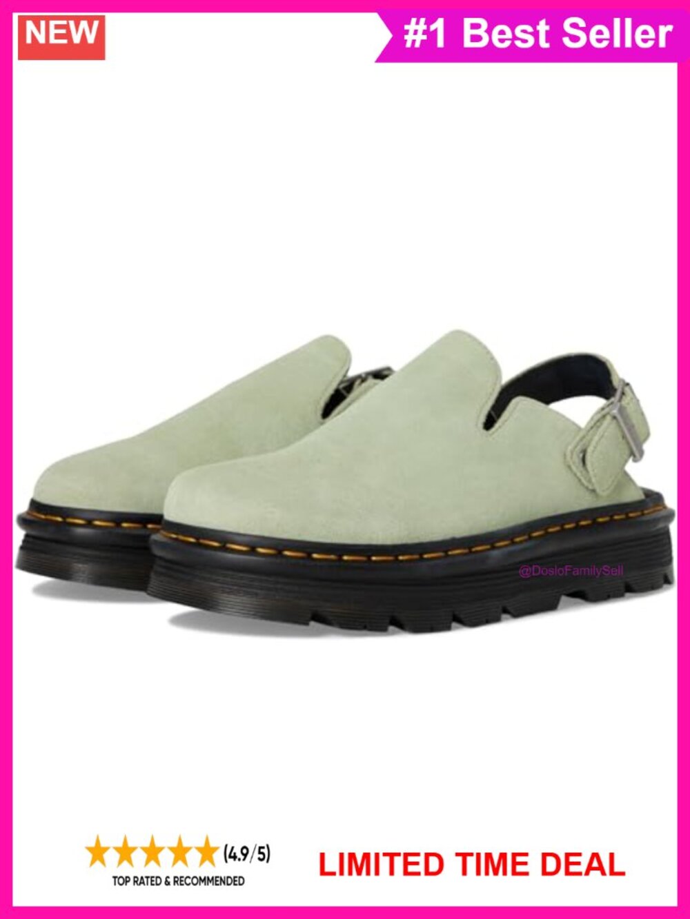 Dr. Martens Zeb Zag Mule Suede Slip-On Comfort Casual Shoe